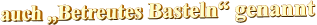 auch „Betreutes Basteln“ genannt